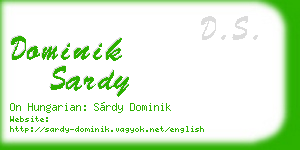 dominik sardy business card