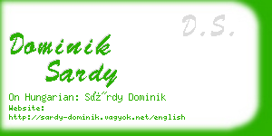 dominik sardy business card